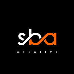 SBA Letter Initial Logo Design Template Vector Illustration