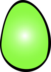 Hand draw Colorful green Easter Egg. EPS Digital illustration