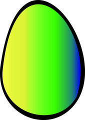 Hand draw Colorful Easter Egg. Gradient. EPS Digital illustration
