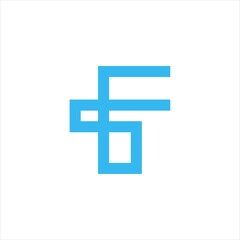 Geometric Letter FT and TF Logo Featuring Sophisticated Abstract Line Design for Technology and Financial Marketing Branding, Modern Minimalist Concept for Business and Web Identity