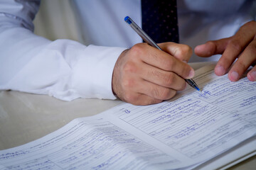 the guy leaves the signature on the marriage certificate