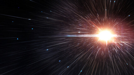 Fototapeta premium Big Bang Space Star Light Explosion