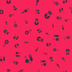 Set House with key, Locked, Wrong and Create account screen on seamless pattern. Vector.