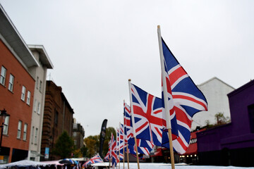 british union jack flag at camden high street - Camden town, London, England, United Kingdom (UK)