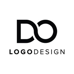 Modern letter DO logo design