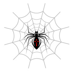 black spider and web logo