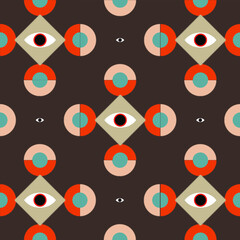 Seamless ethnic pattern in mint tints.Tribal seamless colorful geometric pattern.Ethnic vector texture.Traditional ornament.Embroidery texture with geometric ornament.Pattern for surface design.EPS10