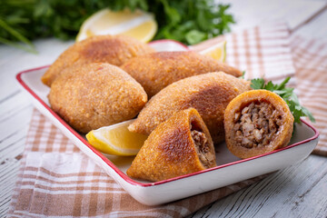 Kibbeh is a popular dish in Middle Eastern cuisine (Turkish name; icli kofte)