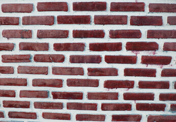 Obraz premium Brick wall with red brick, red brick background.