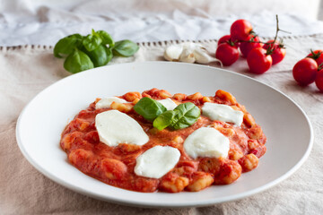 Gnocchi, italian pasta with tomato