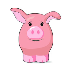 illustrazione di un simpatico maiale cartoon.