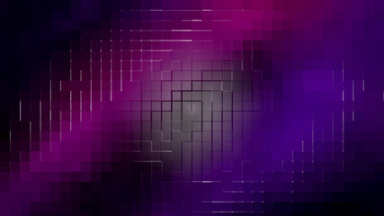 abstract gradient grid in dark purple and blue color tone background with 3D effect. mysterious concept background presented in pixel or mosaic technique.