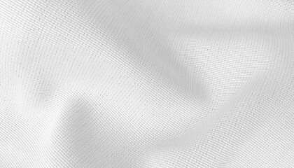 Fototapeta na wymiar white and clean textile cloth background abstract with soft waves. close up drapery background with softness mood and tone. 