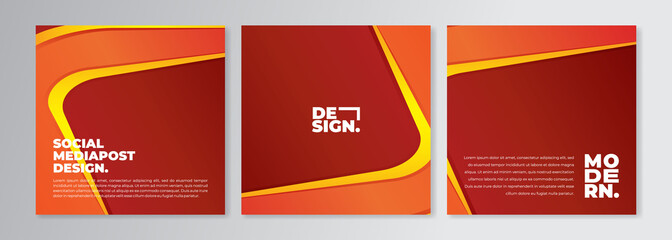 set of social media post design template