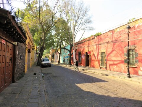 Colorful Street Of Coyoacan, Mexico