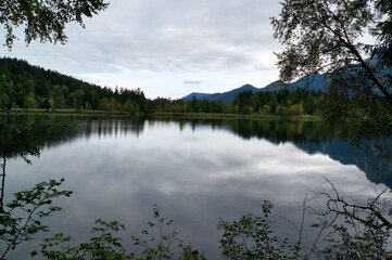 reflection of trees on lake, lake and mountains ,like, water, sea, river, mountains, nature, cloud, nature, sky, travel, Europe 