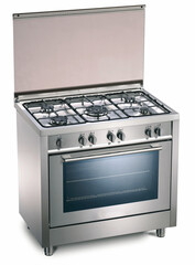 Stove and oven on white background