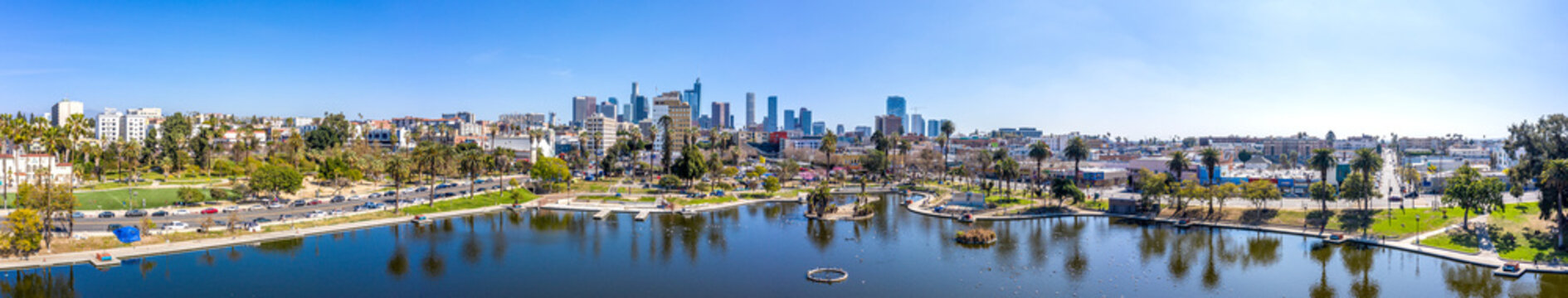 Panorama of MacArthur Park Los Angeles