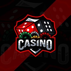 Casino mascot logo esport template © Immidesign