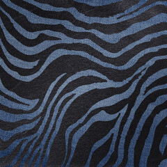 Modern denim and leather African background with zebra skin prints