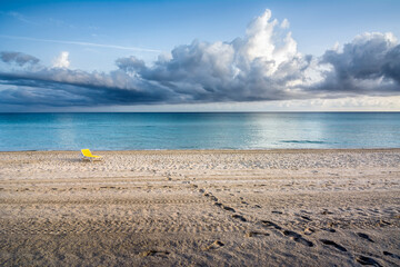 Sunbed on the beach