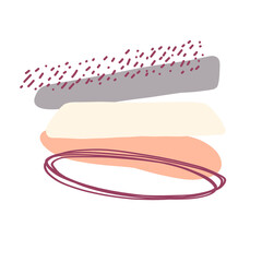 Abstract minimalistic poster with different shapes