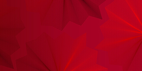 Simple red abstract modern business presentation background with hexagon lines pattern and copy space for text