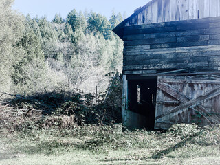 old abandoned barn