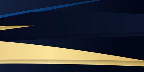 Abstrakte Schablone blau gold schwarz geometrischer diagonaler Hintergrund mit goldener Linie. Luxus-Stil. Abstraktes polygonales Muster Luxus dunkelblau mit Gold © Salman