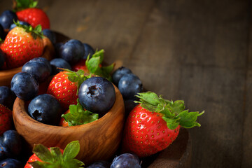 Strawberries and blueberries