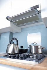 Telescopic cooker hood stainless steel. A stainless steel Cooker hood