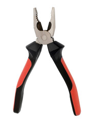 Isolated hand tools for repair and installation: pliers (composition on a white background). Design element with clipping path