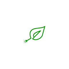 Eco Food Logo Vector Illustration Design.