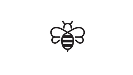 Creative Bee Abstract Logo Design Vector