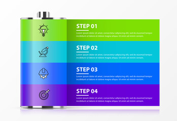 Infographic design template. Creative concept with 4 steps