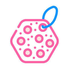 sponge callus remover color icon vector illustration