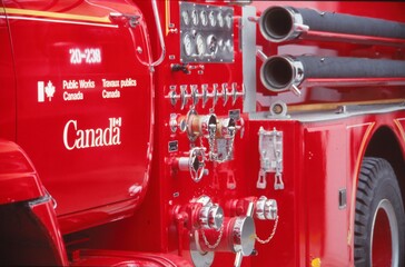 Fototapeta premium Canadien fire truck details