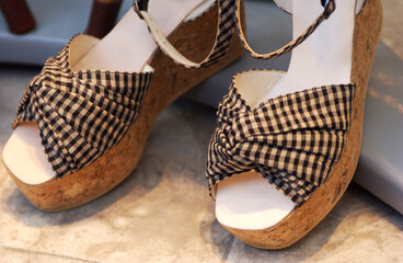 Fashion summer shoes for women studio shoot