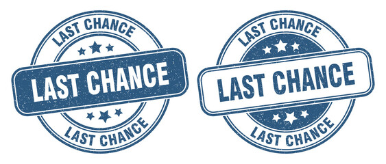 Obraz premium last chance stamp. last chance label. round grunge sign