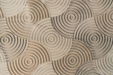 stone background with volumetric spiral pattern, top view