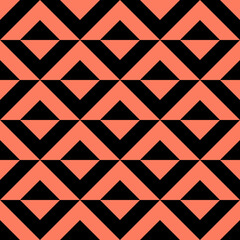 Vector seamless pattern with geometric shapes tiling. Repeating minimalistic texture. Abstract monochrome background.