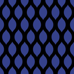 Fototapeta premium Vector seamless pattern with geometric shapes tiling. Repeating minimalistic texture. Abstract monochrome background.