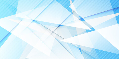 Obraz premium Abstract blue white geometric background with transparent triangles. Vector illustration. Brochure design 5 Background