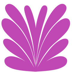 Illustration abstrakte florale Formen einer Blume in pink