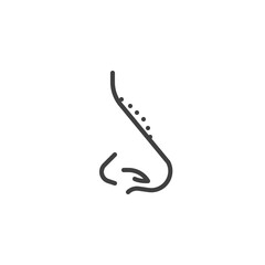 Rhinoplasty line icon. linear style sign for mobile concept and web design. Nose surgery outline vector icon. Symbol, logo illustration. Vector graphics