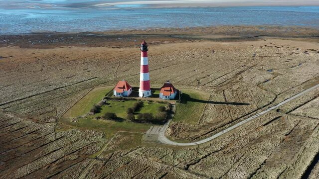 Leuchtturm von Westerhever, Nordfriesland, Schleswig Holstein, Deutschland