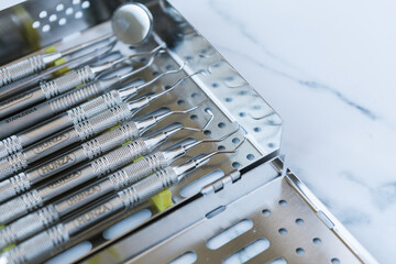 Modern silver dental tools