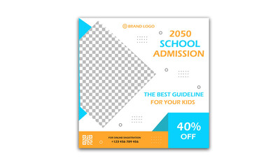 Social media post design for school admission