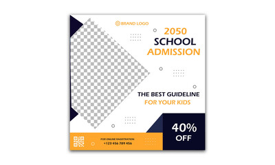 Social media post design for school admission