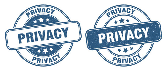 privacy stamp. privacy label. round grunge sign